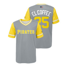 YOUTH Pittsburgh Pirates Gray #25 Gregory Polanco El Coffee Jersey
