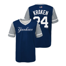 YOUTH New York Yankees Navy #24 Gary Sanchez Kraken Jersey