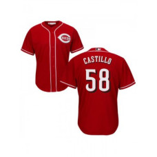Youth Cincinnati Reds #58 Luis Castillo Authentic Red Alternate Cool Base Jersey