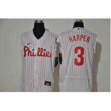 Philadelphia Phillies #3 Bryce Harper White 2020 Cool and Refreshing Sleeveless Fan Stitched Flex Jersey