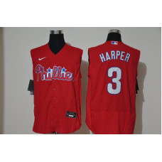 Philadelphia Phillies #3 Bryce Harper Red 2020 Cool and Refreshing Sleeveless Fan Stitched Flex Jersey