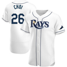 Tampa Bay Rays #26 Ji-Man Choi White Home Jersey