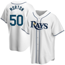 Tampa Bay Rays Replica #50 Charlie Morton White Home Jersey