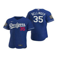 Los Angeles Dodgers #35 Cody Bellinger Royal 2020 World Series Authentic Flex Jersey
