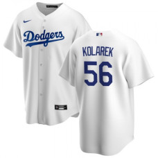 Los Angeles Dodgers #56 Adam Kolarek White Home Jersey