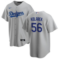 Los Angeles Dodgers #56 Adam Kolarek Gray 2020 Home Jersey