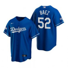 Los Angeles Dodgers #52 Pedro Baez Royal 2020 World Series Champions Replica Jersey