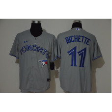 Toronto Blue Jays #11 Bo Bichette Gray Stitched Cool Base Jersey