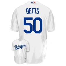 Los Angeles Dodgers #50 Mookie Betts Player Replica White Cool Base Home Jersey