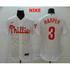 Philadelphia Phillies #3 Bryce Harper White Home Stitched Flex Base Jersey