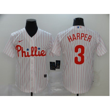 Philadelphia Phillies #3 Bryce Harper White Stitched Cool Base Jersey