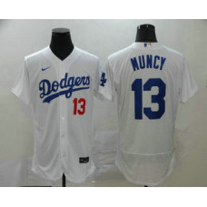 Los Angeles Dodgers #13 Max Muncy White Stitched Flex Base Jersey