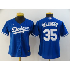 Women's Los Angeles Dodgers #35 Cody Bellinger Blue Stitched Cool Base Jersey