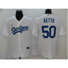 Los Angeles Dodgers #50 Mookie Betts White Stitched Cool Base Jersey