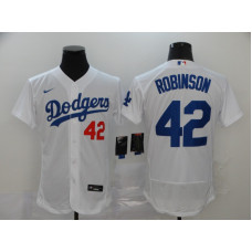 Los Angeles Dodgers #42 Jackie Robinson White Stitched Flex Base Jersey