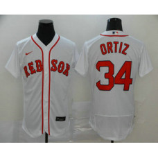 Boston Red Sox #34 David Ortiz White Stitched Flex Base Jersey