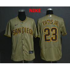 San Diego Padres #23 Fernando Tatis Jr. Gray Pinstripe Stitched Flex Base Jersey
