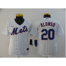 Women's New York Mets #20 Pete Alonso White Stitched Cool Base Jersey