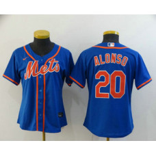 Women's New York Mets #20 Pete Alonso Blue Stitched Cool Base Jersey
