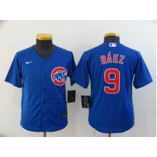 Youth Chicago Cubs #9 Javier Baez Blue Stitched Cool Base Jersey