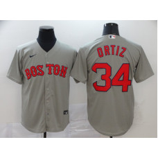 Boston Red Sox #34 David Ortiz Gray Stitched Cool Base Jersey