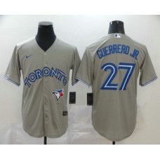 Toronto Blue Jays #27 Vladimir Guerrero Jr. Gray Stitched Cool Base Jersey