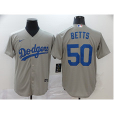 Los Angeles Dodgers #50 Mookie Betts Gray Stitched Cool Base Jersey