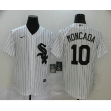 Chicago White Sox #10 Yoan Moncada White Stitched Cool Base Jersey
