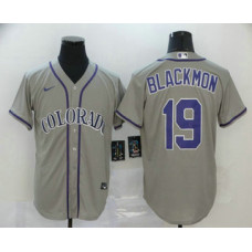 Colorado Rockies #19 Charlie Blackmon Gray Stitched Cool Base Jersey