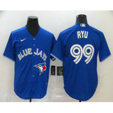 Toronto Blue Jays #99 Hyun-Jin Ryu Blue Stitched Cool Base Jersey
