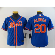 Youth New York Mets #20 Pete Alonso Blue Stitched Cool Base Jersey