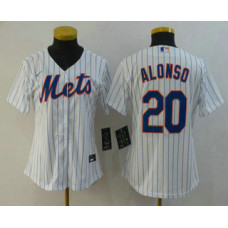 Women's New York Mets #20 Pete Alonso White Stitched Cool Base Jersey