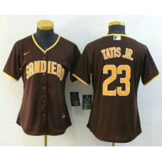 Women's San Diego Padres #23 Fernando Tatis Jr. Brown Stitched Cool Base Jersey
