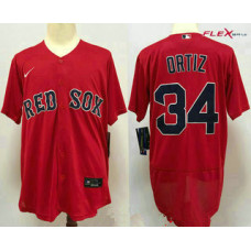 Boston Red Sox #34 David Ortiz Red Stitched Flex Base Jersey