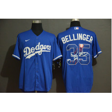 Los Angeles Dodgers #35 Cody Bellinger Blue Team Logo Stitched Cool Base Jersey
