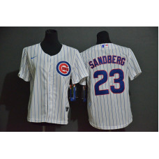 Youth Chicago Cubs #23 Ryne Sandberg White Stitched Cool Base Jersey