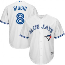 Toronto Blue Jays #8 Cavan Biggio Replica White Cool Base Home Jersey