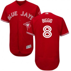 Toronto Blue Jays #8 Cavan Biggio Authentic Scarlet Flex Base Alternate Collection Jersey