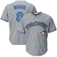 Toronto Blue Jays #8 Cavan Biggio Replica Gray Cool Base Road Jersey