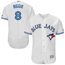 Toronto Blue Jays #8 Cavan Biggio Authentic White Flex Base Home Collection Jersey