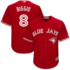 Toronto Blue Jays #8 Cavan Biggio Replica Scarlet Cool Base Alternate Jersey