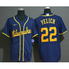Milwaukee Brewers #22 Christian Yelich Light Blue Stitched Cool Base Jersey