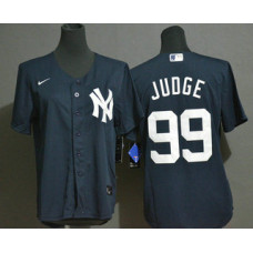 Youth New York Yankees #99 Aaron Judge Navy Blue White Number Stitched Cool Base Jersey