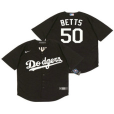 Los Angeles Dodgers #50 Mookie Betts Black Stitched Cool Base Jersey