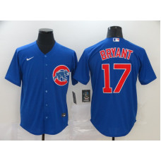 Chicago Cubs #17 Kris Bryant Blue Stitched Cool Base Jersey