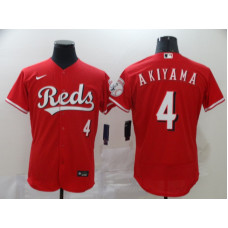 Cincinnati Reds #4 Shogo Akiyama Red Stitched Flex Base Jersey