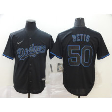 Los Angeles Dodgers #50 Mookie Betts Lights Out Black Fashion Stitched Cool Base Jersey