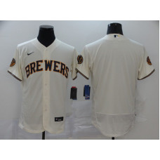 Milwaukee Brewers Team Cream Stitched Flex Base Jersey