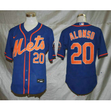 New York Mets #20 Pete Alonso Blue Stitched Flex Base Jersey