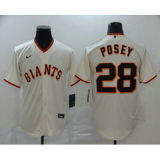 San Francisco Giants #28 Buster Posey Cream Stitched Cool Base Jersey